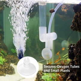 DILUSILK 20 Pack Aquarium Suction Cups Aquarium Heater Suction Cups Fish Tank Tube Light Sucker Holders 2.8 cm Fixing ClipsFish Tank Feeding Tube for Fish Tank Aeration Setup (Black)