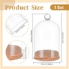 BENECREAT Glass Display Dome Cloche with Round Top Handle, 5.6x3.5inch