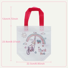 65 Pack Graffiti Goodie Bags for Kids Birthday Party Favors Art Class- Color Your Own Tote Bag,Eco Reusable Coloring Carnival Animal Art Party Goodie Bags(40 Bags +24 Color pens +1 pad)