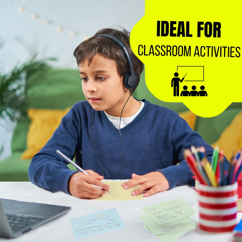 Mr. Pen- Pastel 3" x 5", 180 Lined Index Cards,