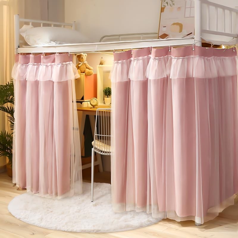 SIQITECHUK Bunk Bed Bottom Curtains Mid-Sleeper Tent Canopy Blackout Bed