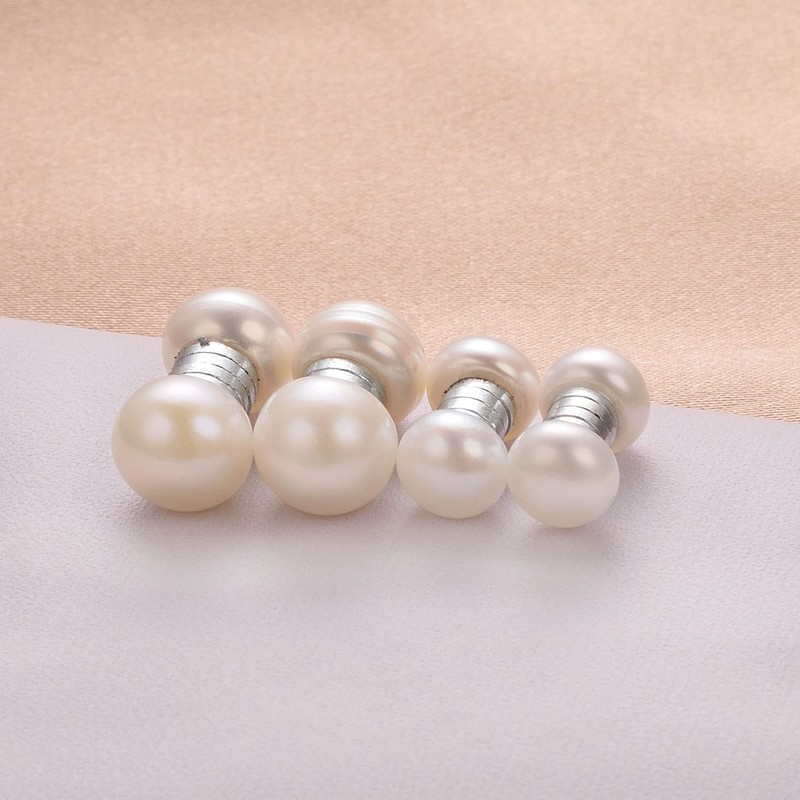 Airokiy Magnetic Clip On Earrings 6mm Pearl Clip Earrings for