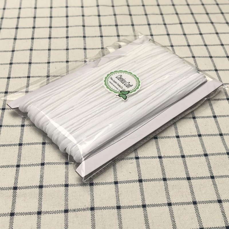 Chenkou Craft - Cinta de terciopelo blanca de 25 yardas
