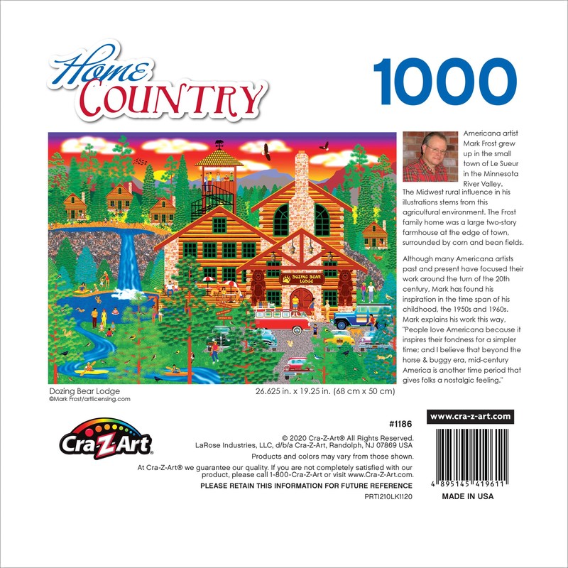RoseArt - Home Country - Dozing Bear Lodge - 1000