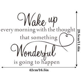 Bible Verse Wall Stickers Inspirational Vinyl Wall Quotes Decal Motivational Words "Something Wonderful is Going to Happen" Religious Positive Lettering Saying Sticker for Bedroom Family Office Decor
