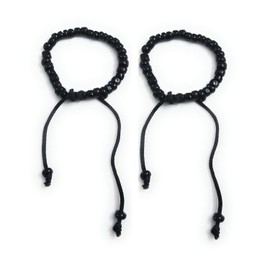 S,S Store Baby najariya Black and Silver Baby Nazariya Set of 2 Pair