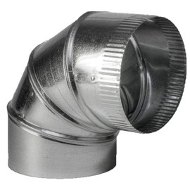HVAC Premium 2 Pack 7'' Diameter - 90° Degree Adjustable Elbow - 30 Gauge Galvanized - Crimped End Connection