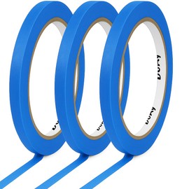 DOAY 3 Pack Blue Painters Tape - Masking Tape 0.25 Inch Wide - Multi-Surface, Smart Adhesion, Indoor & Outdoor - 270FT Total - Paint Tape for DIY, Labeling, Art, Car, General Purpose (#3910)