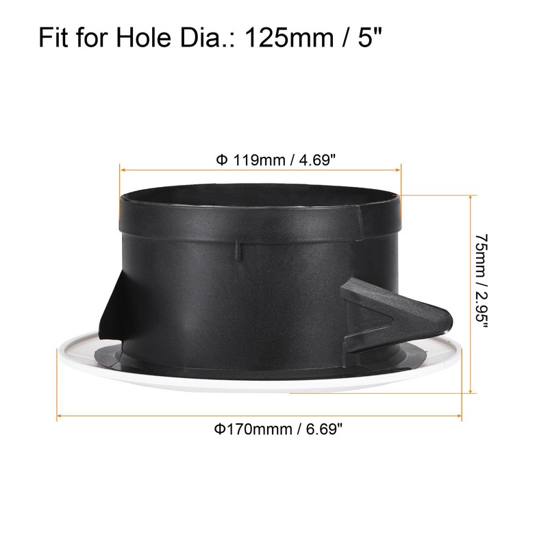 sourcing map Round Air Vent 5 Inch Adjustable Pattern Screen