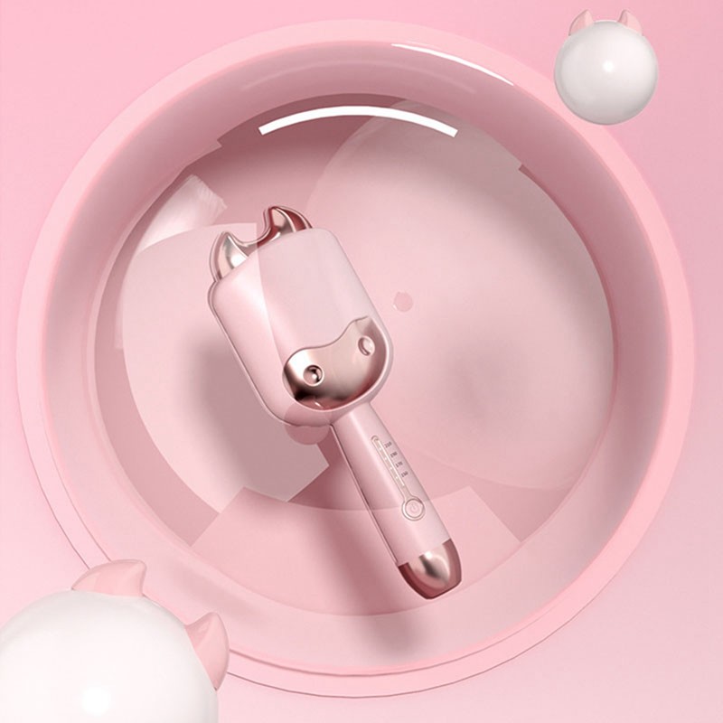 Cow Shaped Curling Iron Wand Professional 1.3 Inch Temperature Adjustable