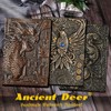 Ancient Deer 3D Embossed Journal Writing DND Notebook,Refil