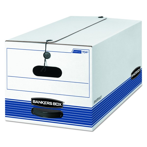 Bankers Box STOR/FILE Medium-Duty Storage Boxes, FastFold, String and Button,
