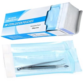 200PCS Bolsas de Esterilizar Instrumental,(90X260mm)Bolsas para Autoclave de Grado Médico ,Esterilizadores Sellado Resistente Adecuadas para la Esteri