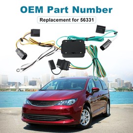 WATERWICH 4-Pin Trailer Wiring Harness 56331 Compatible with Chrysler Town and Country 2011-2016, Chrysler Grand Caravan 2021-2022, Dodge Grand Caravan 2011-2020