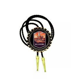 Neckties clothing accessories photo art custom made bolos Oklahoma State art Bolo Tie Men's Accessory Neckties Men Wear Gift for Dad