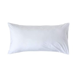 HOMESCAPES White Pure Egyptian Cotton King Size Pillowcase 200 TC 400 Thread Count Percale Equivalent Housewife Pillow Case
