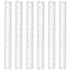 6 Pieces Plastic Ruler 30 cm / 12 Inch, Transparent