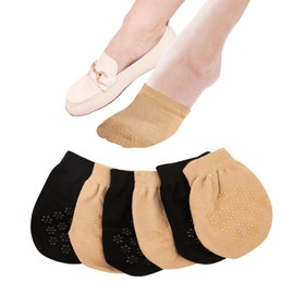 MKYSZLT 6 Pairs Toe Topper Socks No Show Liner Half Socks for Women,Women's Toe Socks for Mules,Seamless Grip Non Slip Socks Hidden Toe Covers Socks Toe Toppers Liner No Show Toe Covers