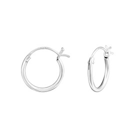 I love silver jewellery French Lock Sterling Silver Hoop Earrings - SIZE 12mm Small & Dainty