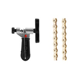 FSC Bicycle Chain, 9-Speed, 18-Speed, 27-Speed Universal, 116L Model Number: F90 (Chain Repair Tool + Golden Chain)