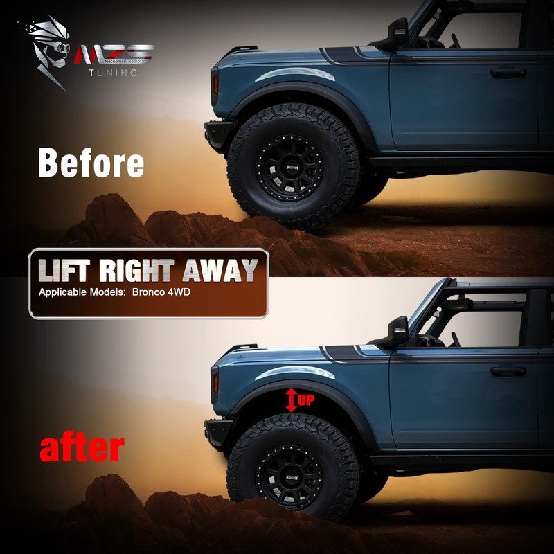 MZS 2 inch Front Leveling Kit, Upper and Lower Lift