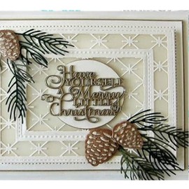 4pcs Christmas Pine Cones Metal Die Cuts, Christmas Pine Cones Cutting Dies Cut Stencils Card Paper Craft DIY Template Metal Cutting Dies Album Embossing Paper Dies for Card Making Scrapbooking