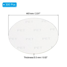 PATIKIL 51mm/2.01" Aluminum Foil Cap Liner, 300 Pack Resistant Tamper Induction Heat Sealer Sealing Liners for PET Bottle Jar Lid