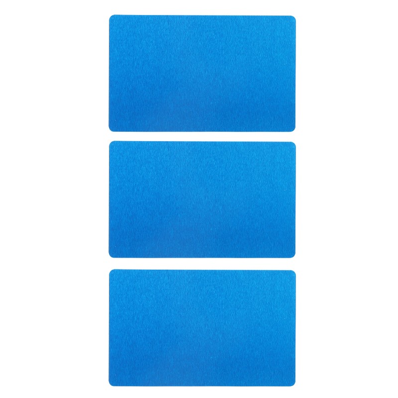 50Pcs Blue 0.45mm Thicken Marking Metal Card Test Material Nameplate