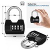 1 Pack disecu 4-Digit Combination Lock, Waterproof Outdoor Padlock for