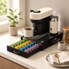 Coffee Pod Holder Drawer with Glass Top – Sleek Black