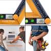 Rainyb Digital Angle Finder Tool, 5 inch Pocket Protractor, 0-360