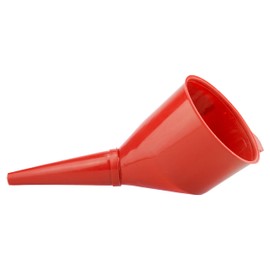 Angled Fuel Funnel with fine mesh filter and handle,for petrol diesel oil ad-blue water screen wash (RED)