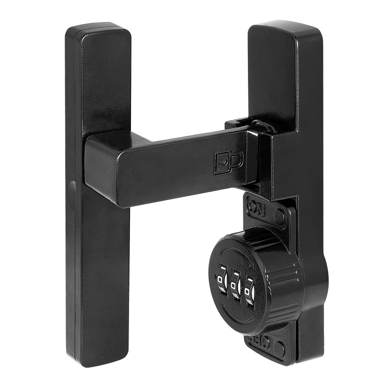 INIRET 2 Packs Black 90 Degree Barn Door Lock,Mechanical Password