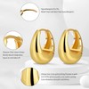 PICKBEAU Gold Chunky Hoop Earrings for Women Girls, 14K Gold