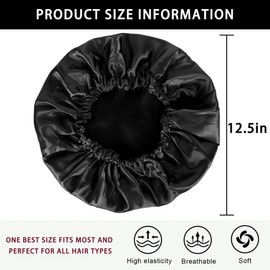 Men's Double-Layer Sleep Cap – Reversible Soft Satin Night Hat, Adjustable Elastic Beanie for Hair Protection, Lightweight Breathable Sleepwear Cap