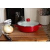 Golden Rabbit Enamelware - Solid Red Pattern - 3qt Saute