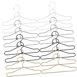 Toyvian 40pcs Mini Hanger Clothes Rack Hangers Mini House Accessory Letter Doll Metal