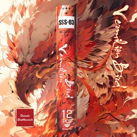 ALPSPORT SSS 4 Mythical Beasts Birdies 12 Pack White Goose Feather Badminton Shuttlecocks with Great Stability and Durability, High Speed Training Badminton Balls for Indoor Outdoor Sport (SSS-03)