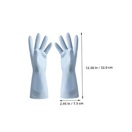 ULTECHNOVO 3 Pairs Rubber Dishwashing Gloves Non Slip Kitchen Household Cleaning Gloves Versatile Use for Laundry and Chores Enhanced Sensitivity Blue Green Pink