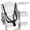 QOCUILC High Chair Safety Belt, 5-Point Harness for Babies, Adjustable