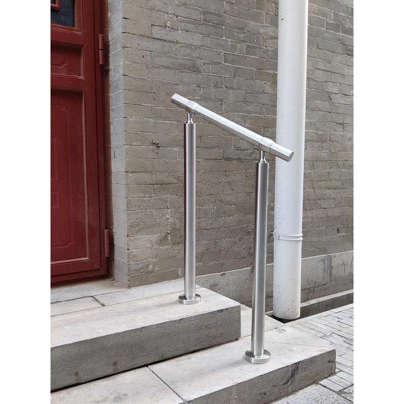 ZALNVEY Outdoor 2 Step Handrail, DIY 304 Stainless Steel Transitional