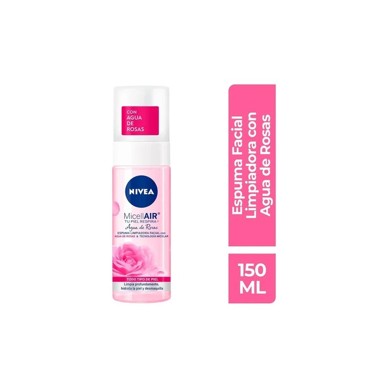 Espuma Facial Limpiadora Nivea Con Agua De Rosas - 150ml