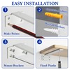 Alise Floating Shelf Brackets White,4 Pcs L Brackets for Shelves,6''
