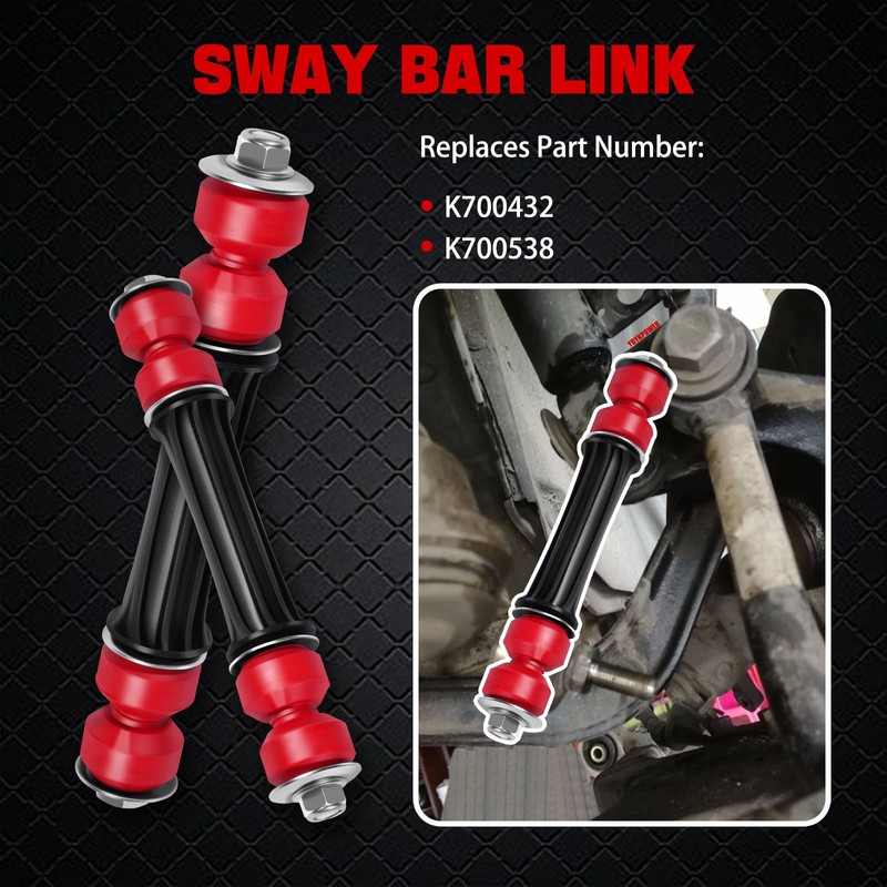 YDYKPOWER Front Sway Bar End Stabilizer Links with Bushings Compatible