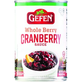 Gefen Whole Berry Cranberry Sauce 16oz (1 Pack) No High Fructose Corn Syrup, Nothing Artificial