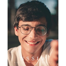 Premium Blue Light Glasses for Women and Men Round Frame Computer Glasses Trendy Blue Ray Gaming Glasses with Anti Eye strain and UV Glare (Black/Silver)