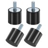 M METERXITY 4-Pack Rubber Mounts D40mmxH40mm Male Vibration Isolators Cylindrical