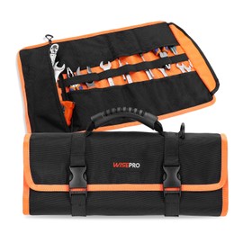 WISEPRO Tool Roll Bag, 13 Pockets Tool Organizer Pouch Wrench Screwdriver Pliers Storage Bag, Tool Roll Up Bag for Electrician Mechanic Carpenter