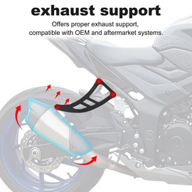 Xitomer Exhaust Hanger Brackets Fit for GSX-S 750 2017-2021 Exhaust Hanger Fit for GSX-S 750 2017 2018 2019 2020 2021 Motorcycle Support Exhaust Pipe Bracket Hanger Band