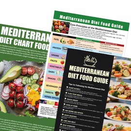 Tabla de dieta mediterránea, lista de alimentos, plan de comidas de ingredientes mediterráneos, tamaños de porción, calorías, carbohidratos netos, dieta para pérdida de peso, amigable con la diabetes
